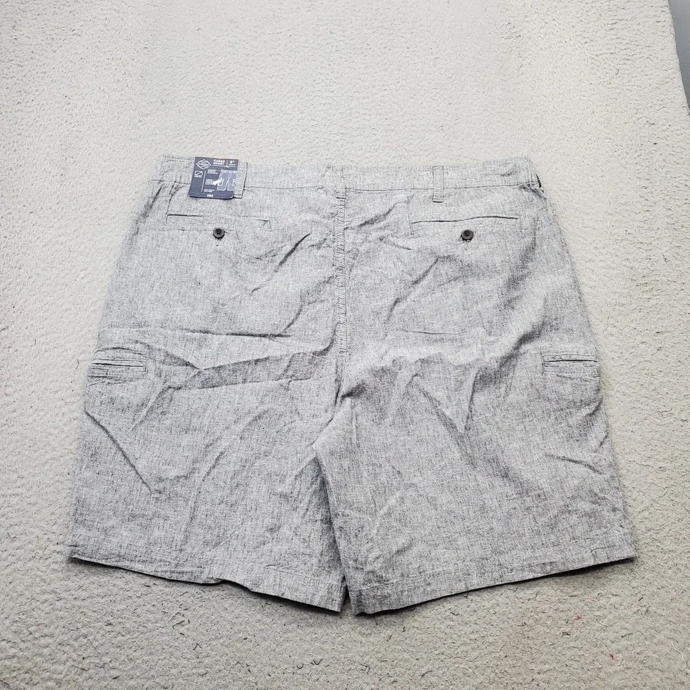 St. John's Bay Cargo Shorts Mens 44 Gray Comfort Waistband 10 Inseam Classic Fit